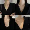 European and American retro hip-hop sweater chain heart-shaped letter necklace for women on Instagram, simple, fashionable and individual collarbone necklace accessory 2370 Specification image